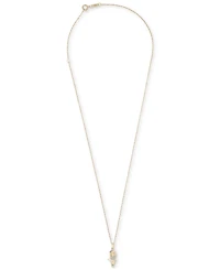 Wrapped Diamond Ballerina Girl Pendant Necklace (1/20 ct. tw) in 10k Gold, 18" + 2" extender, Created for Macy's