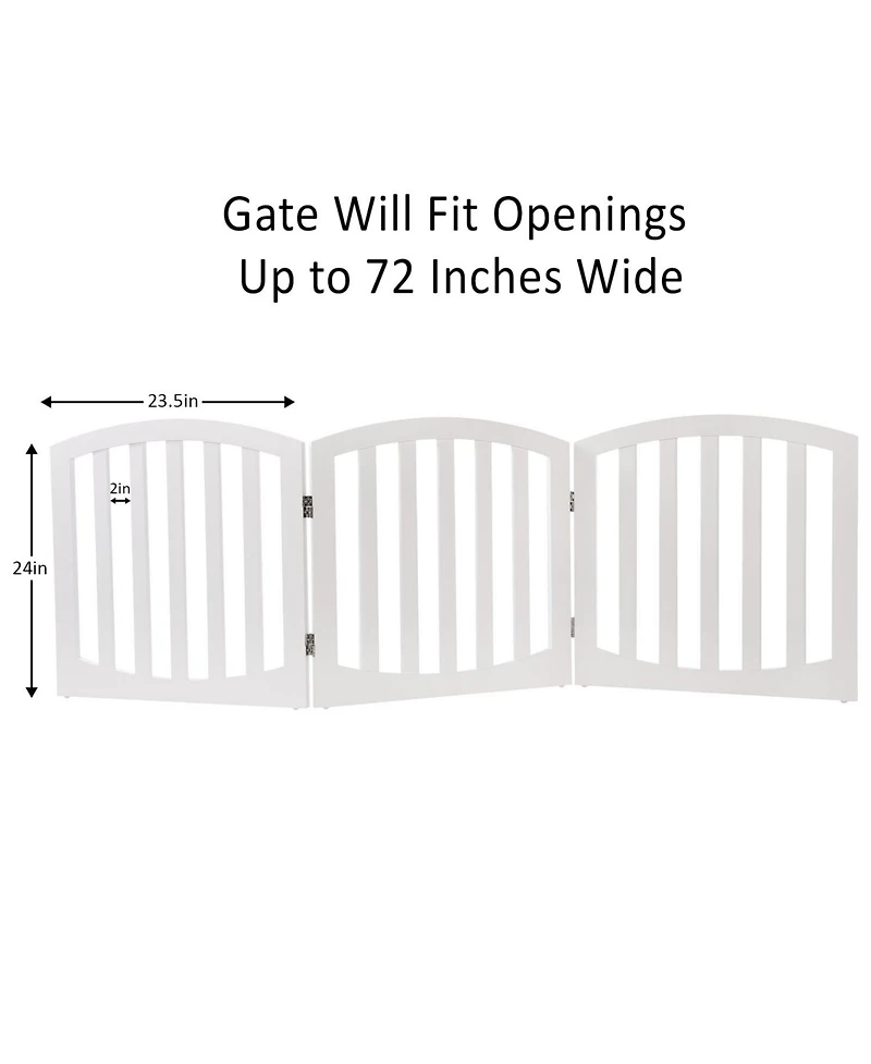 Arf Pets 3-Panel Freestanding Dog Gate, Foldable Pet Gate for Home