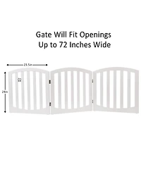 Arf Pets 3-Panel Freestanding Dog Gate, Foldable Pet Gate for Home