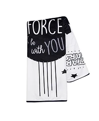 Lambs & Ivy Star Wars Millennium Falcon Black/White Soft Faux Shearling Baby Blanket