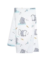 Lambs & Ivy Disney Baby Dumbo Elephant White Minky/Fleece Sherpa Baby Blanket