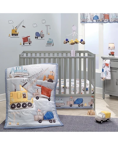 Bedtime Originals Construction Zone 3-Piece Trucks Nursery Baby Crib Bedding Set