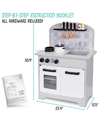 Ivation Lil' Jumbl Kitchen Set for Kids, Kids Kitchen Playset with Accesories