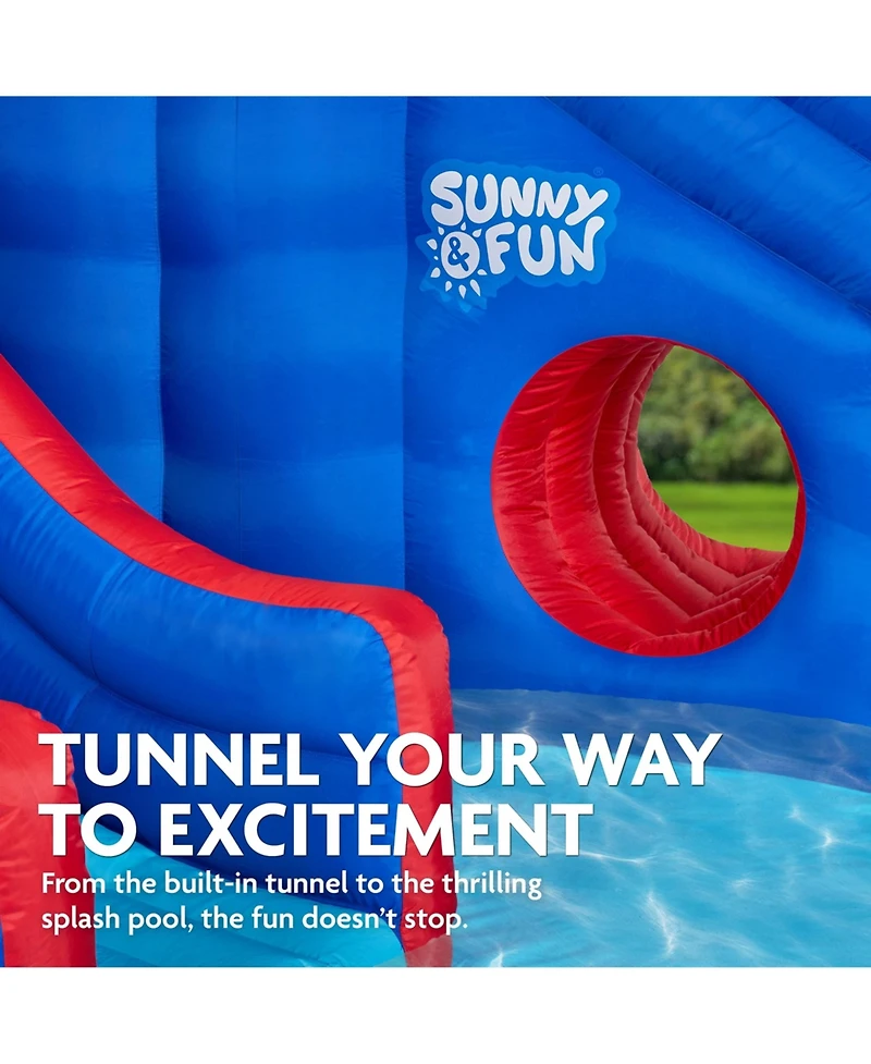 Sunny & Fun Inflatable Water Slide Park & Blow up Pool Kids Water Park