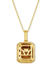 Le Vian Chocolate Quartz (2-3/4 ct. t.w.), Chocolate Diamonds (1/10 ct. t.w.) & Nude Diamonds (1/20 ct. t.w.) Adjustable Pendant Necklace in 14k Gold,