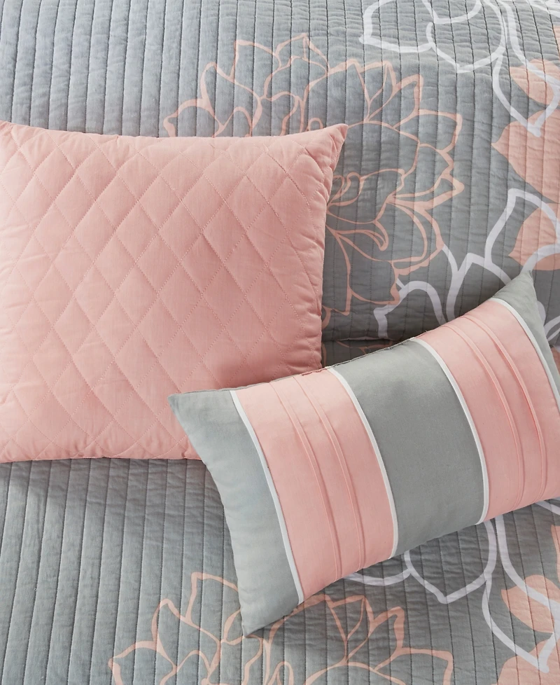 Madison Park Lola Reversible 6-Pc. Quilt Set, Full/Queen