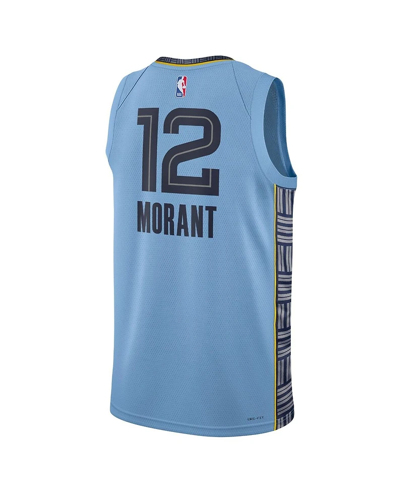 Men's Jordan Ja Morant Light Blue Memphis Grizzlies Statement Edition Swingman Jersey