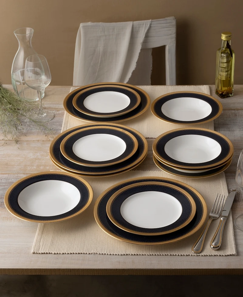 Noritake Odessa Cobalt 12 Piece Set, Service For 4
