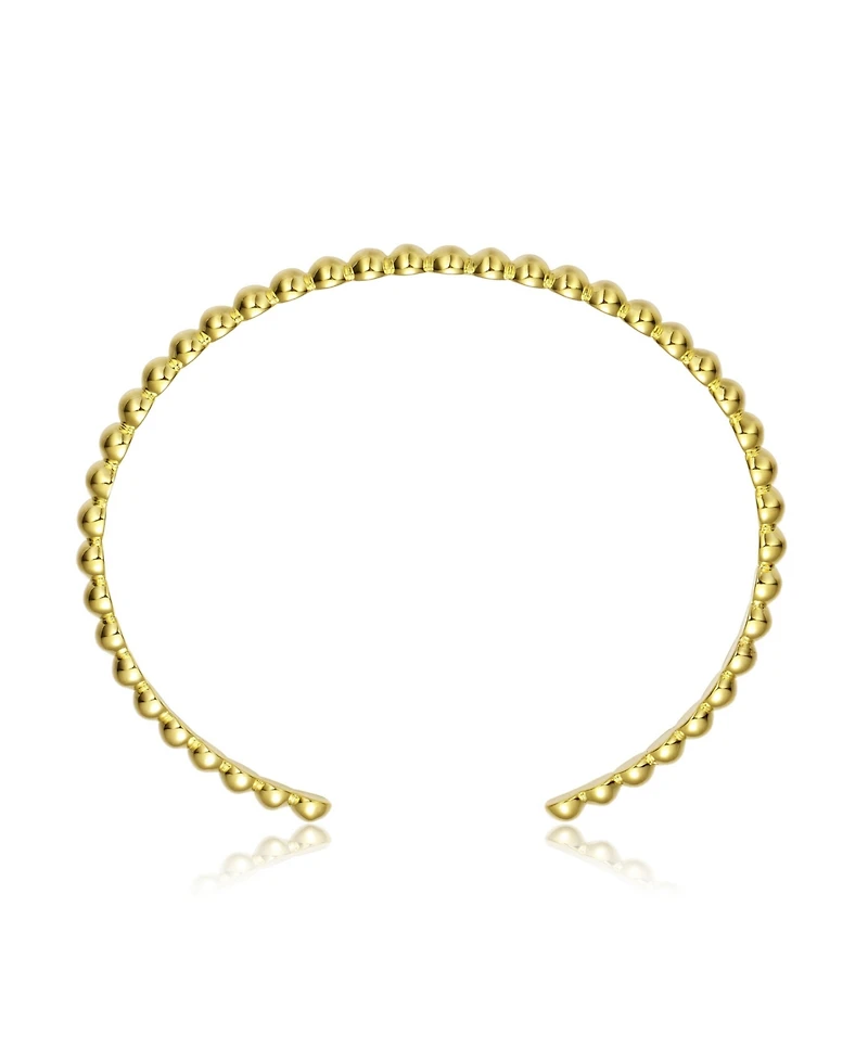 Ra 14K Gold Plated Cuff Bracelet