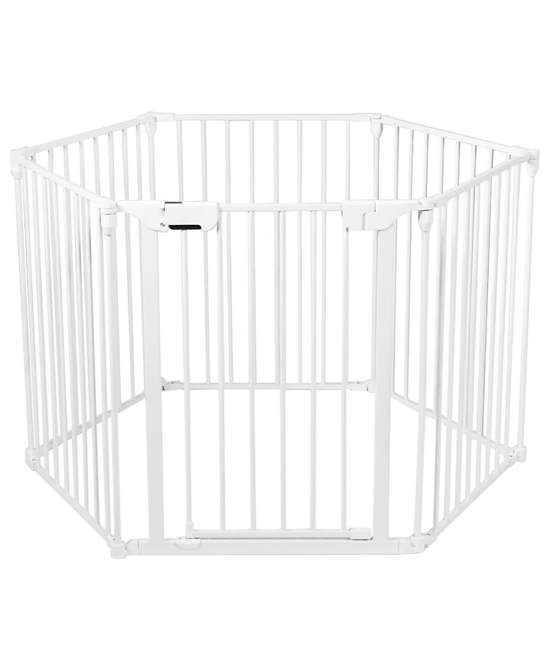 Costway Baby 6 Panel Safe Metal Gate Play Yard