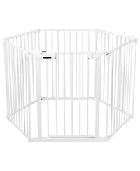 Costway Baby 6 Panel Safe Metal Gate Play Yard
