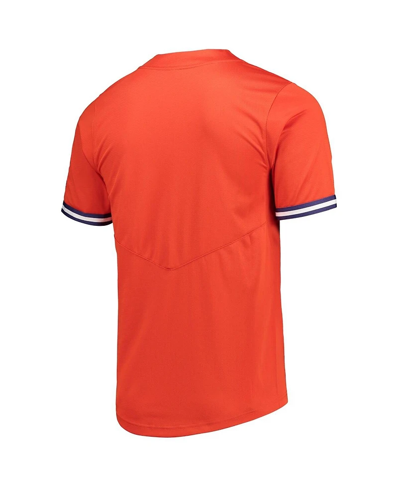 Men's and Women's Nike Orange Clemson Tigers Two-Button Replica Softball Jersey