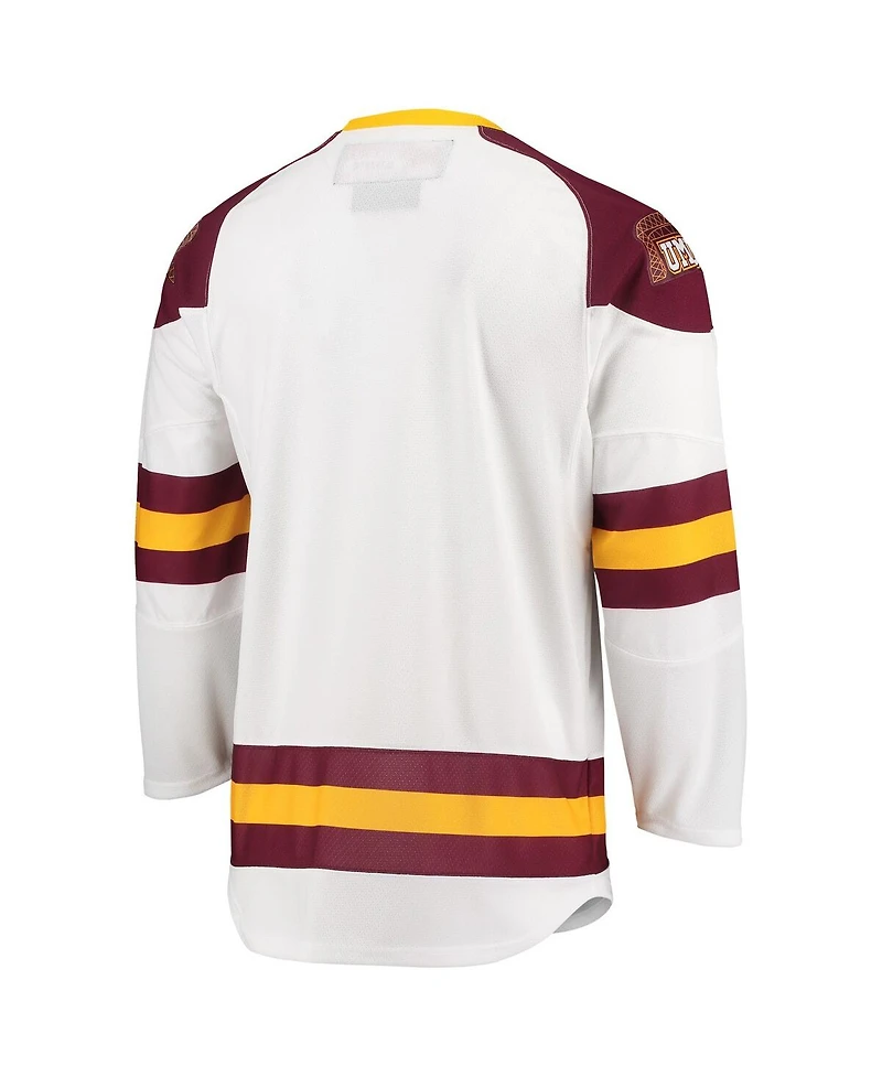 Men's Under Armour White Minnesota Duluth Bulldogs Replica Hockey Jersey