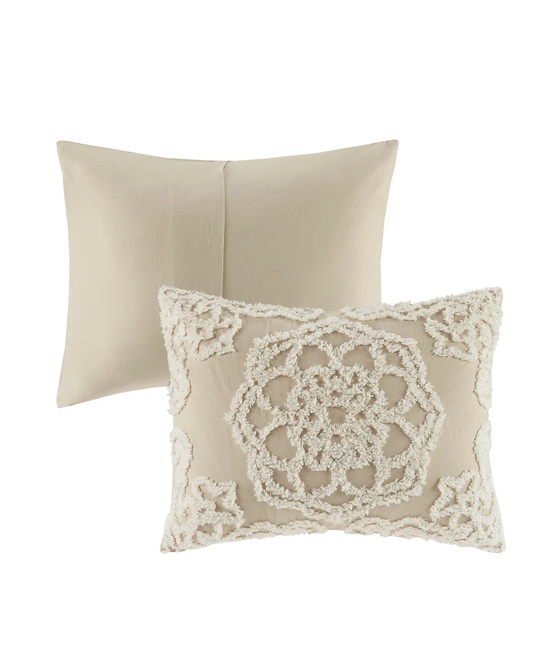 Madison Park Laetitia Medallion Fringe 3-Pc. Quilt Set, Full/Queen