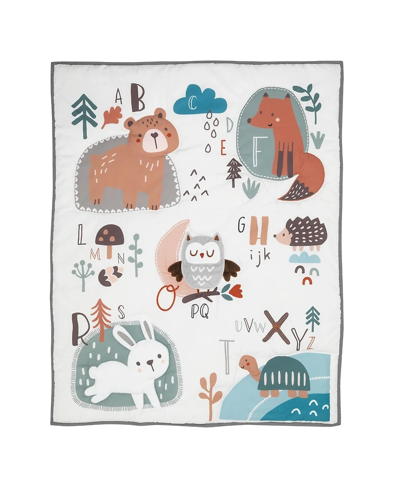 Bedtime Originals Animal Alphabet 3-Piece Infant Nursery Baby Crib Bedding Set