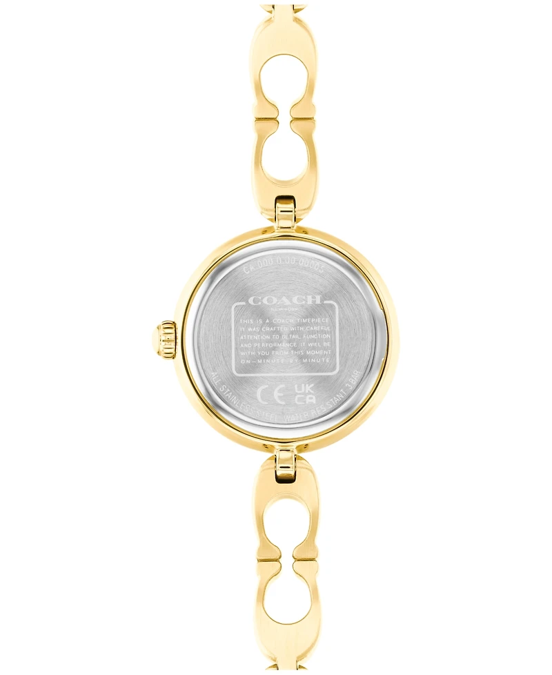 Coach Women's Gracie Quartz Gold-Tone Stainless Steel Bangle Watch 23mm