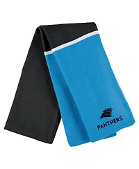Women's Wear by Erin Andrews Blue Carolina Panthers Colorblock Cuffed Knit Hat with Pom and Scarf Set