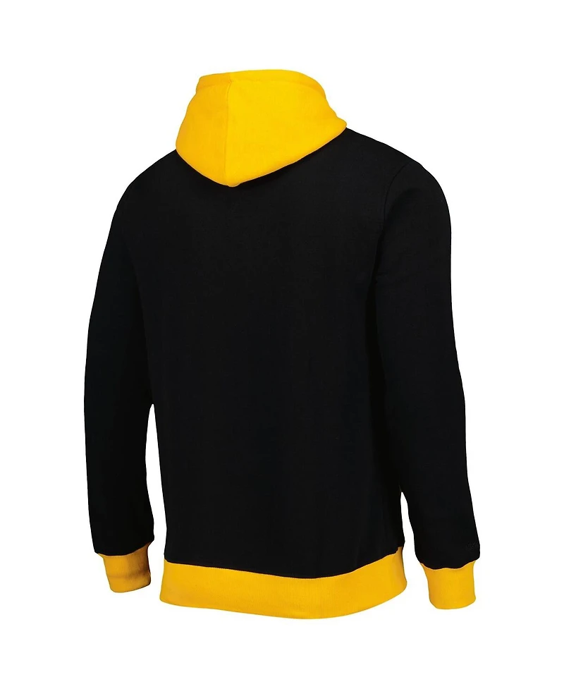 Men's Mitchell & Ness Black Pittsburgh Steelers Big Face 5.0 Pullover Hoodie