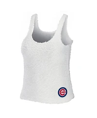 Women's Wear by Erin Andrews Cream Chicago Cubs Cozy Lounge Tank Top and Pants Set