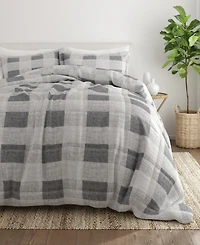 ienjoy Home Ultra Soft Gingham 3-Pc. Comforter Set