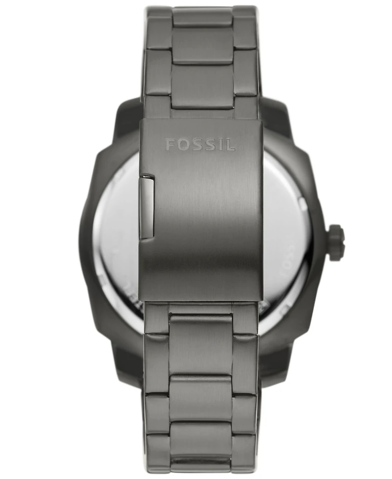 Fossil Men's Machine Quartz Gray Stainless Steel Bracelet Watch, 49mm