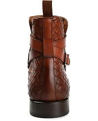 Taft Men's Dylan Hand-Woven Leather Buckle Jodhpur Boots