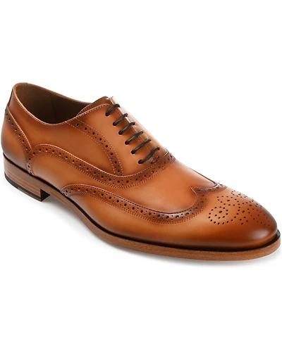 Taft Men's Beck Handcrafted Brogue Wingtip Leather Dress Shoes