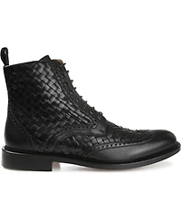Taft Men's Saint Handwoven Leather Wingtip Dress Boots