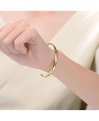 Ra 14K Gold Plated Cubic Zirconia Cuff Bracelet