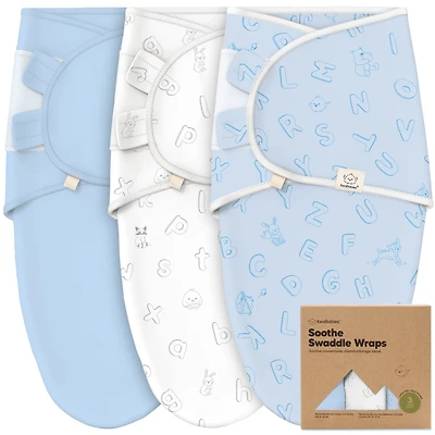 KeaBabies 3pk Soothe Baby Swaddle, Organic Swaddle Sleep Sacks, Newborn, Infant Sack