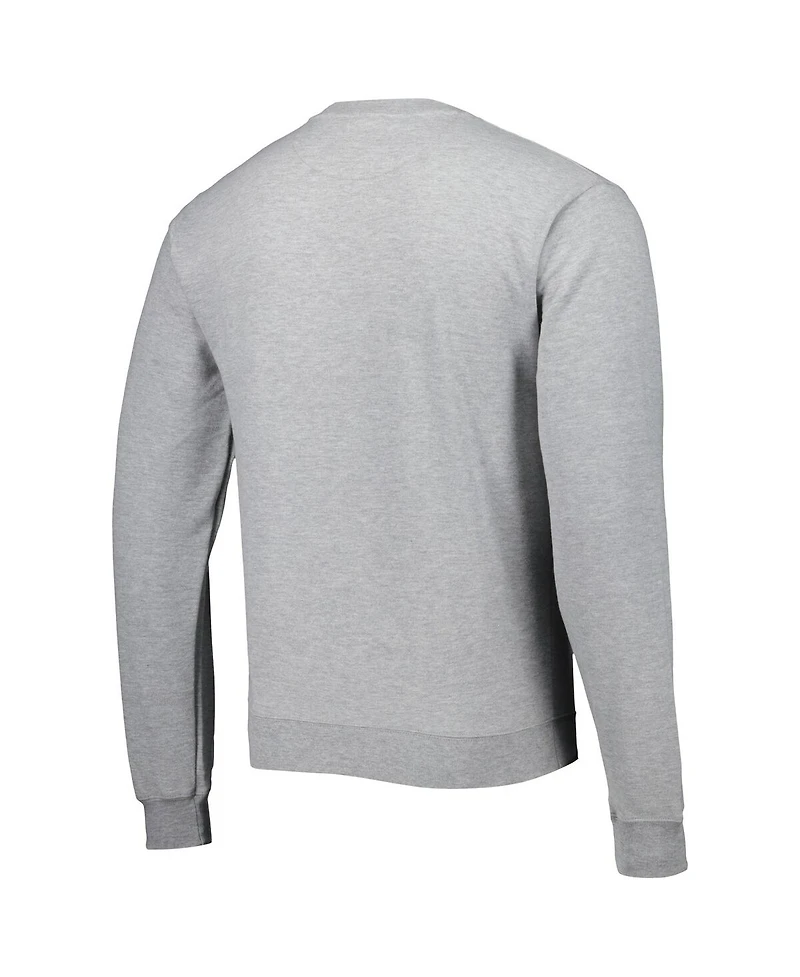 Men's League Collegiate Wear Heather Gray Auburn Tigers 1965 Arch Essential Fleece Pullover Sweatshirt