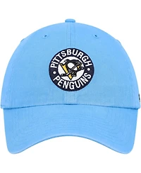 Men's '47 Brand Light Blue Pittsburgh Penguins Clean Up Adjustable Hat