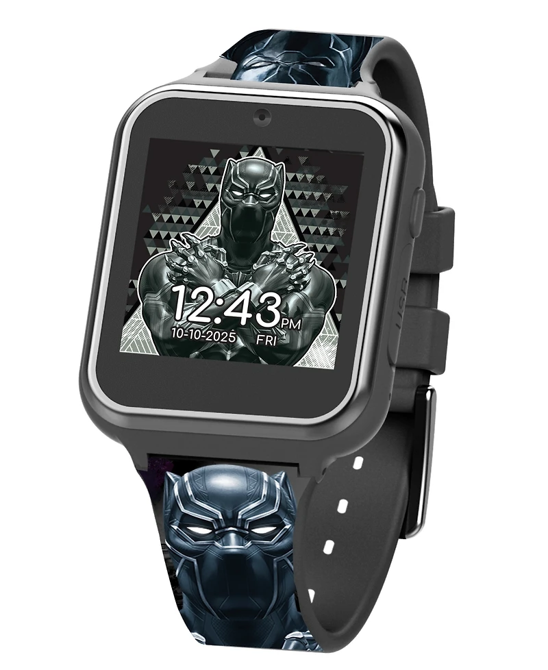 Marvel Children's Black Panther Silicone Smart Watch 38mm