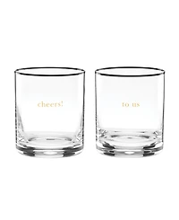 Kate Spade Cheers to Us Double Old Fashioned Glasses Set, 2 Piece