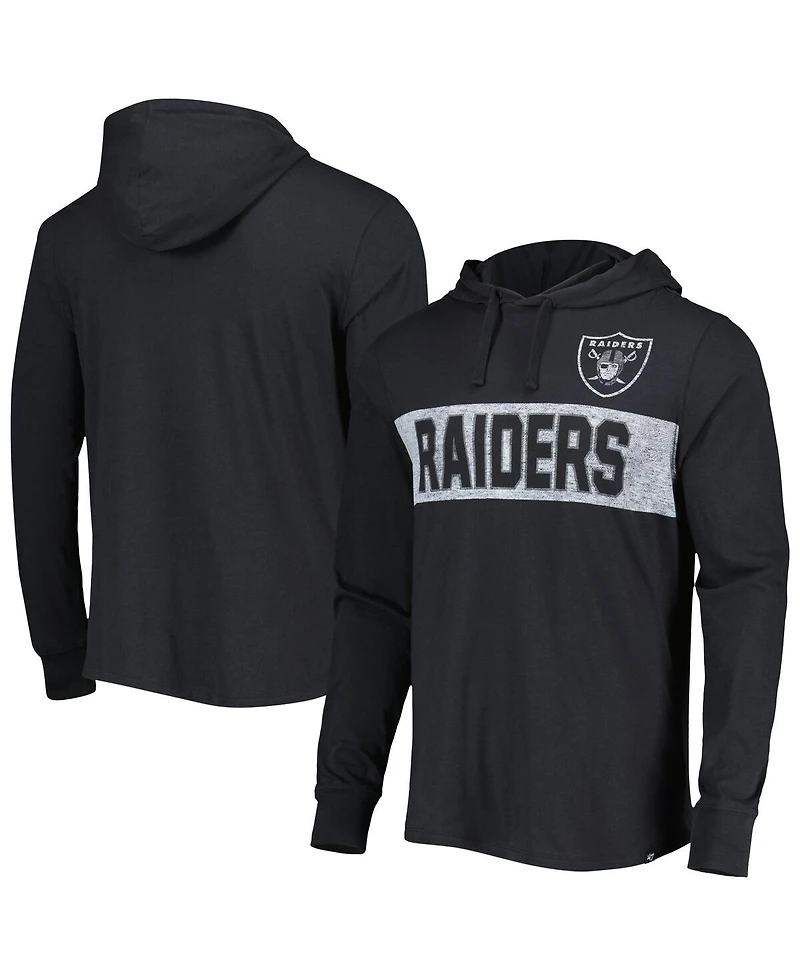 Men's '47 Brand Black Las Vegas Raiders Field Franklin Pullover Hoodie
