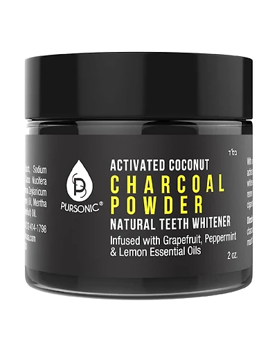 Pursonic Activated Coconut Charcoal Powder Natural Teeth Whitener