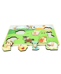 Leo & Friends Farm Animal Peg Puzzle for 24-Months+