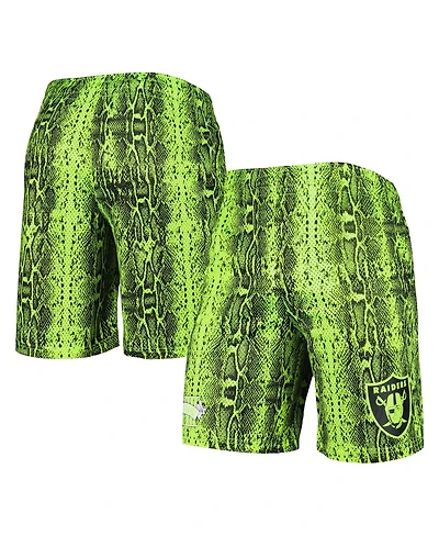 Men's New Era Neon Green Las Vegas Raiders Summer Pop Shorts