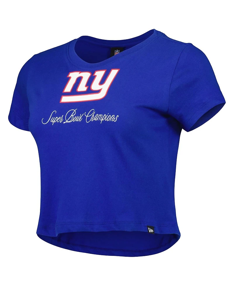 Women's New Era Royal New York Giants Historic Champs T-shirt