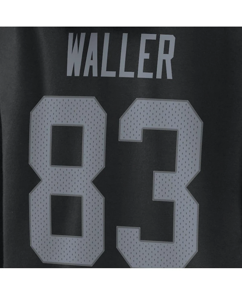 Women's Fanatics Darren Waller Black Las Vegas Raiders Player Icon Name and Number Pullover Hoodie