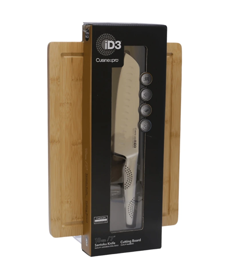 Cuisine::pro Id3 7" Santoku Knife Board Set, 2 Piece