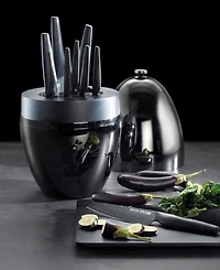 Cuisine::pro Id3 Black Samurai the Egg Knife Block Set, 9 Piece