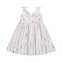 Hope & Henry Big Girls Cotton Bow Shoulder Swing Dress