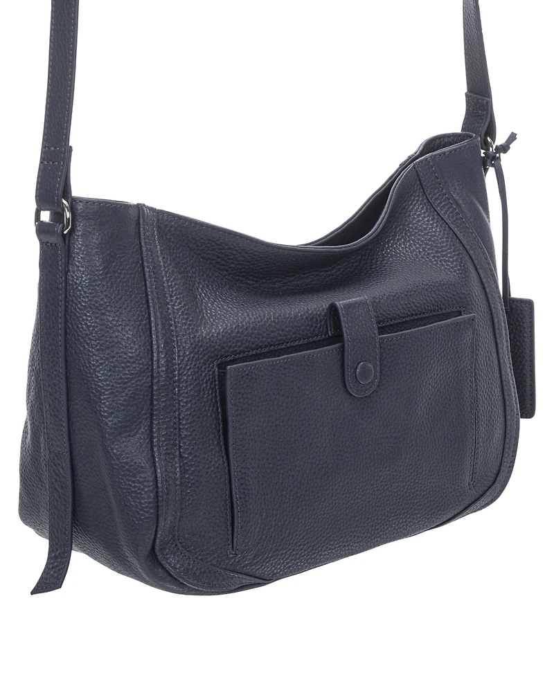 Mancini Women's Pebbled Sophia Crossbody Handbag