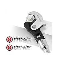 Powerbuilt 2 Piece Spring-Loaded Adjustable Crowfoot Wrench Set