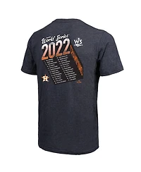 Men's Majestic Threads Navy Houston Astros 2022 World Series Champions Life Of The Party Tri-Blend T-shirt