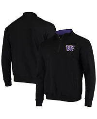 Men's Colosseum Black Washington Huskies Tortugas Logo Quarter-Zip Jacket