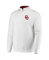 Men's Colosseum White Oklahoma Sooners Tortugas Logo Quarter-Zip Jacket