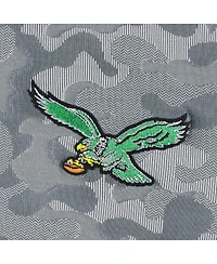 Men's Antigua Gray Philadelphia Eagles Brigade Throwback Quarter-Zip Top
