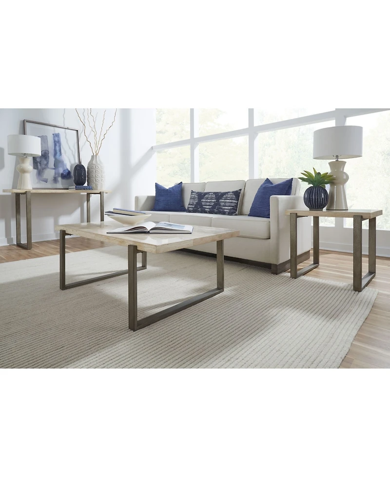 Ariela Travertine Occasional Console Table